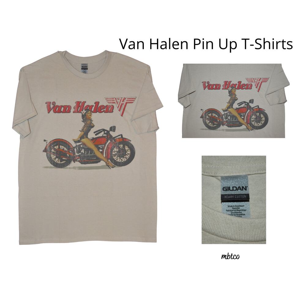 LG * NWT* Van Halen Biker Pin Up T-Shirt * Live Nation